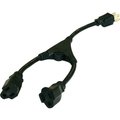Monoprice Cord Splitter Cable - 14In - Black 5308